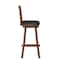 Flash Furniture Zerrick Commercial Wood Classic Ladderback Swivel Barstool w/Black LeatherSoft Seat, Antique Oak ES-UN3-29-OAK-GG - alternate 7